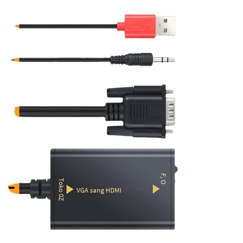 Khuyến mại cáp chuyển đổi VGA to HDMI kèm USB audio Bộ chuyển đổi âm thanh và hình ảnh VGA to HDMI