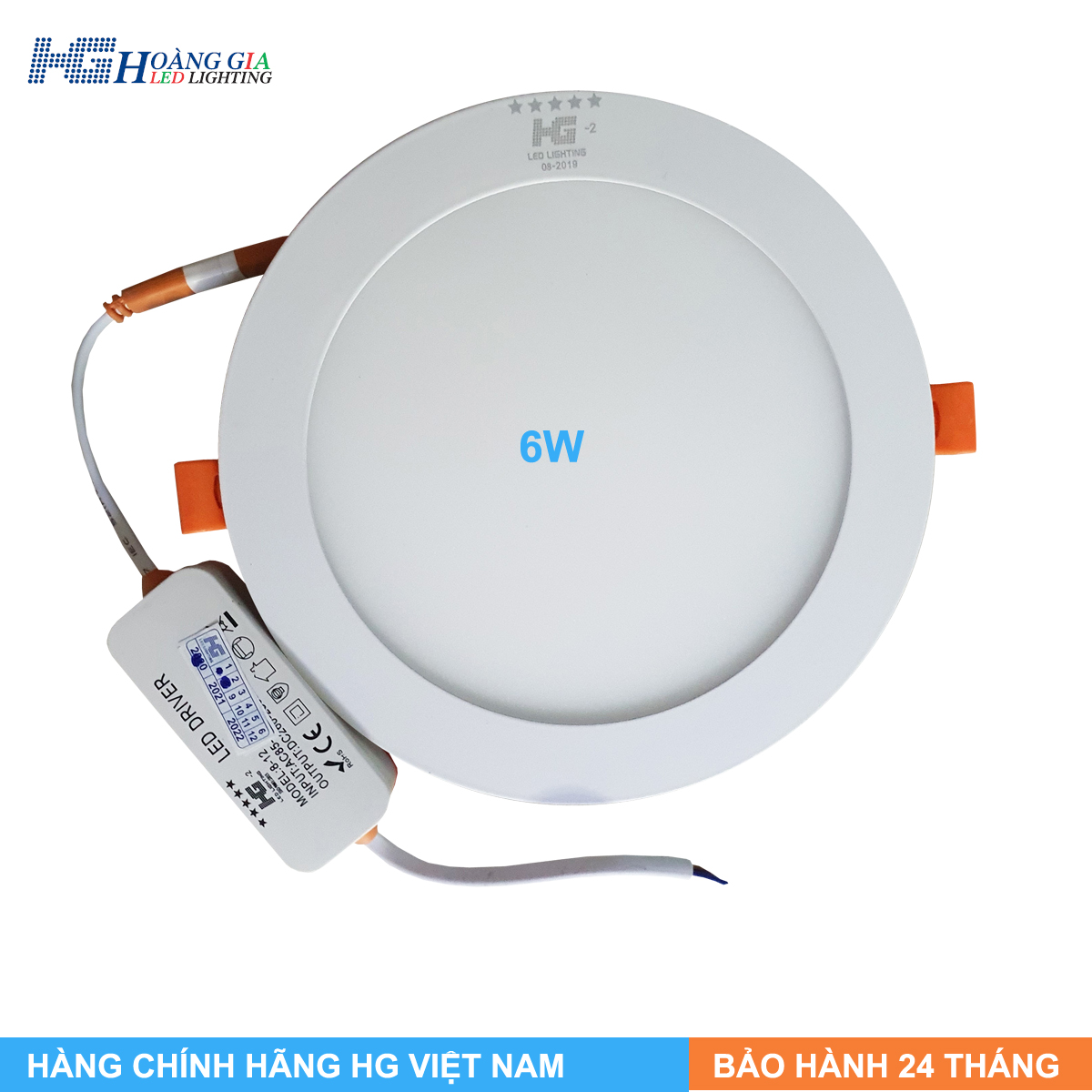 Đèn Led âm trần HG-2 6w tròn ánh sáng trắng