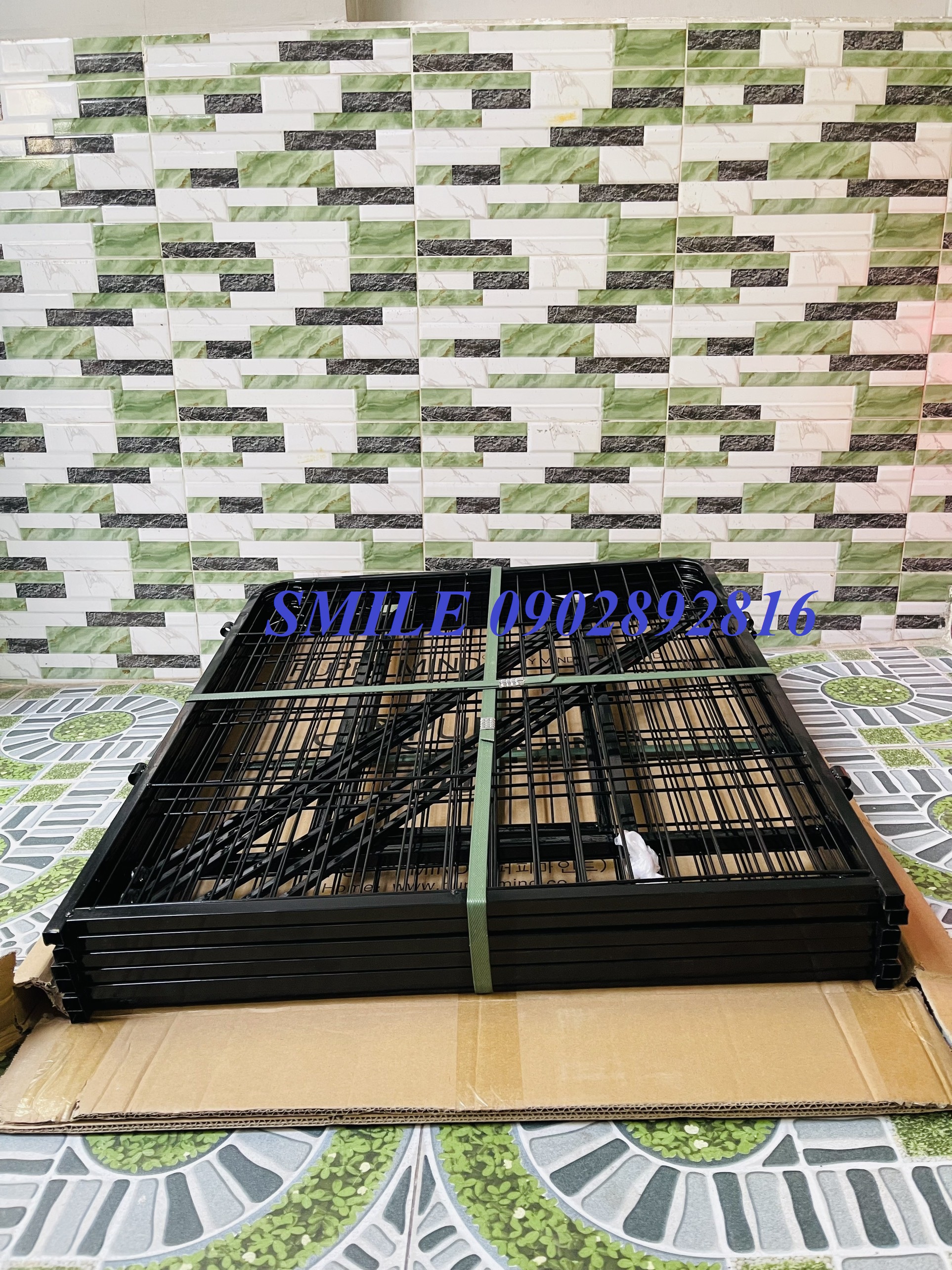Hàng Rào Quây Cho Chó 100*120cm Nan Ống Sơn Tĩnh Điện Size Đại 6 Tấm Ghép