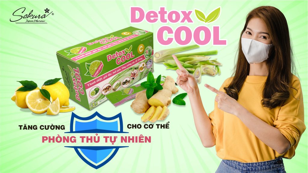 (Hộp 10 gói) Detox Cool Sakura – Bột sủi Thanh nhiệt, Giải độc, giúp bồi bổ thêm cho cơ thể, tăng cường sức đề kháng