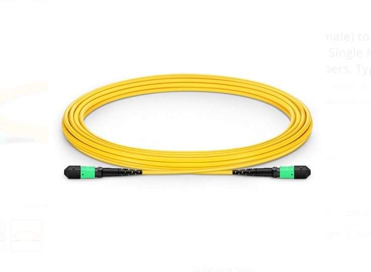 Dây nhảy quang MTP to MTP Female, OS2 Type A, 12 Fibers Elite Trunk Cable sample - Xmethod Network - Hàng chính hãng