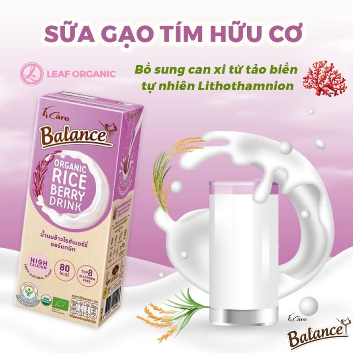 Sữa gạo tím hữu cơ 4Care Balance 180ml, Sữa gạo tốt cho sức khỏe mẹ và bé, Sữa cho mẹ bầu