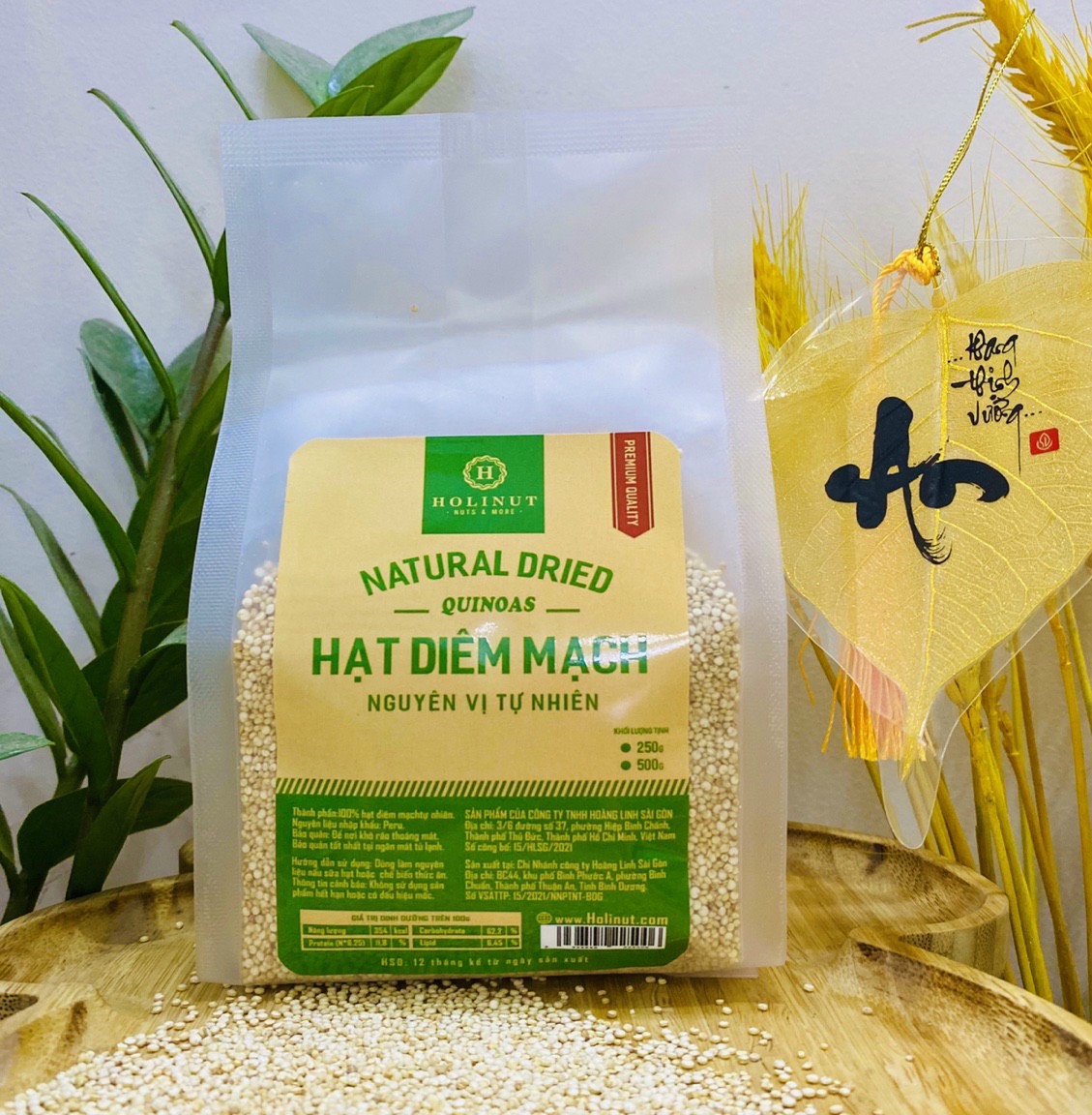 Hạt Diêm mạch Quinoa - Nhập khẩu Mỹ / Thương Hiệu Holinut - 500g và 1kg