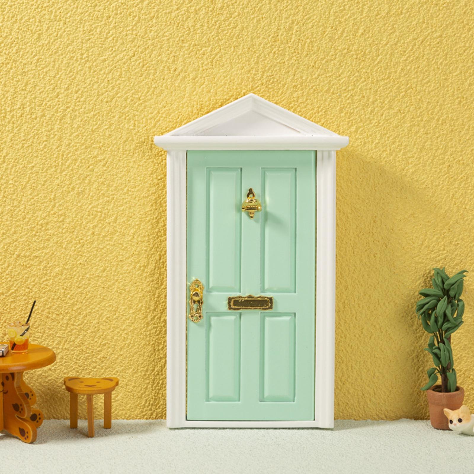 Mini Miniature Door 1:12 Dollhouse Fitments Simulation Dollhouse Furniture for Doll Ornament Kids Gifts Dolls House Accessories