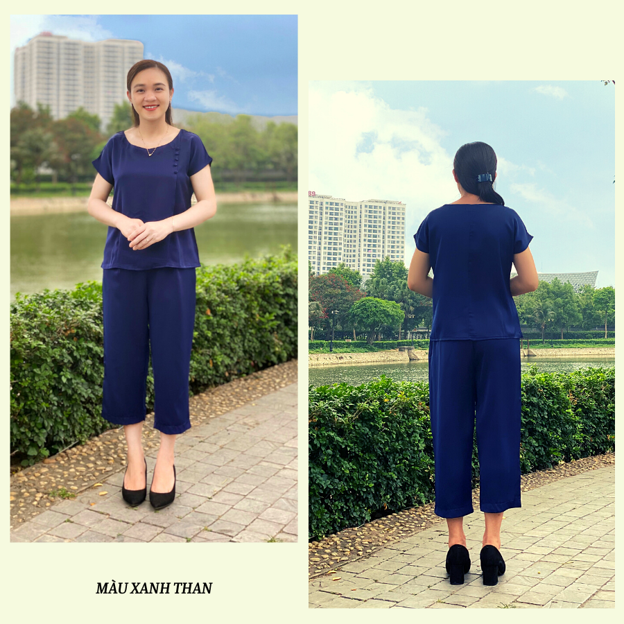 Đồ Bộ Trung Niên Nữ Cho Bà Cho Mẹ Bigsize Vải Lụa Cao Cấp Mềm Mịn Thấm Hút Mồ Hôi  Có Nhiều Màu TN3