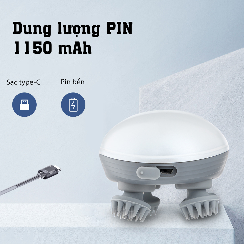 Máy Massage Đầu Mini, 5 chế độ massage giảm căng thẳng- K1474