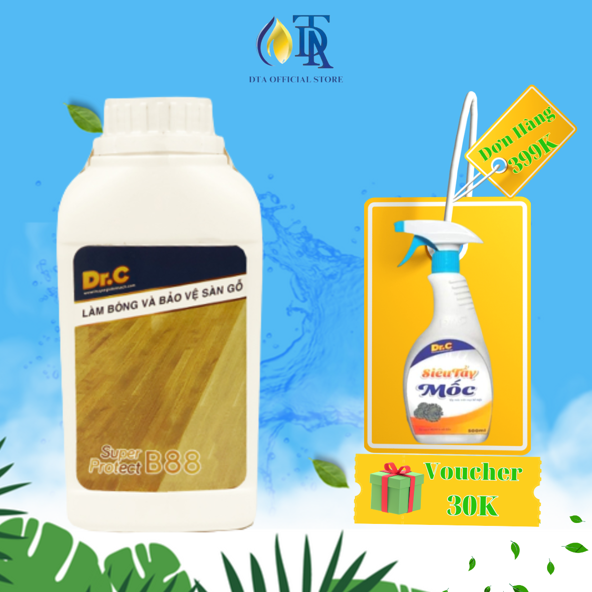 Dung Dịch Phủ Bóng Sàn Gỗ,Phủ Bóng Gạch Men,Sàn Gạch Bông,Sàn Đá Marble,Đồ Nội Thất,Chống Trơn Trượt B88 Dr.C 500ml