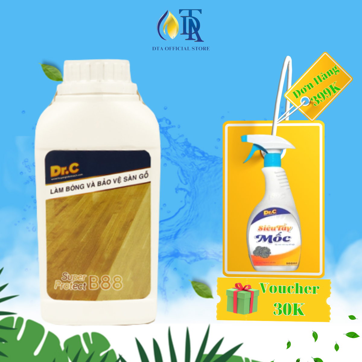 Dung Dịch Phủ Bóng Dr.C B88 500ml, Phục Hồi Độ Bóng,Đồ Nội Thất, Sàn Gỗ,Tạo Lớp Bảo Vệ Sàn, Chống Trơn Trượt Sàn Gỗ