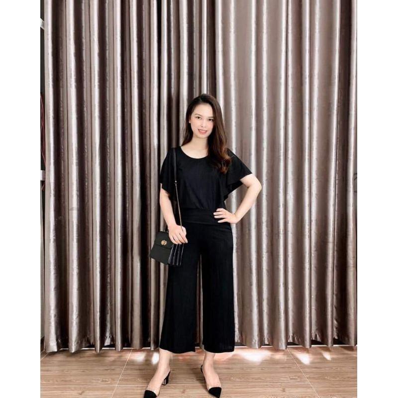 BỘ MẶC NHÀ TRUNG NIÊN CHẤT THUN TĂM TAY CÁNH DƠI CO GIÃN TỪ 45-56KG