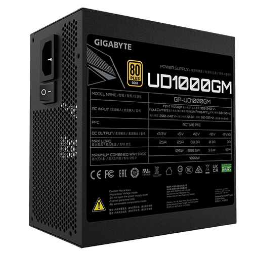 Nguồn máy tính Gigabyte UD1000GM 80 Plus Gold ( 1000W ) - Hàng Chính Hãng