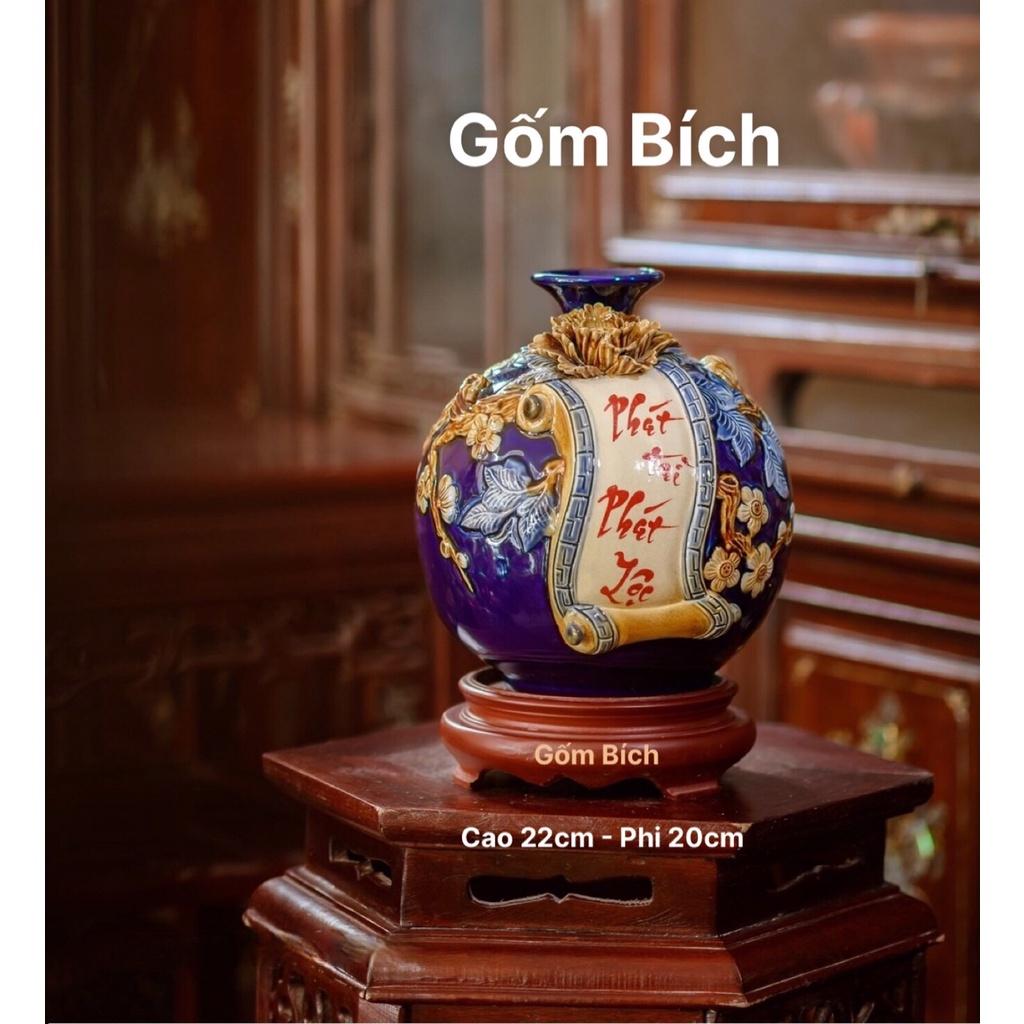 Bình Hút Lộc Vạn Sự Như Ý Phát Tài Phát Lộc Bình Phong Thủy Tài Lộc Gốm Sứ Cao Cấp