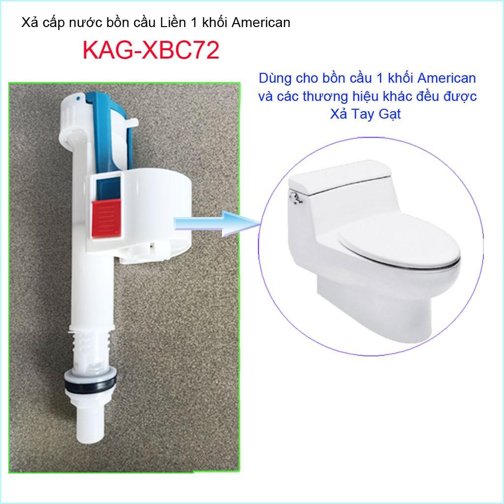 Cụm phao cấp nước bồn cầu KAG-XBC72A cao 21cm, cột cấp nước cho xí bệt 1 khối thấp nhựa 100% lắp vừa 99% các loại