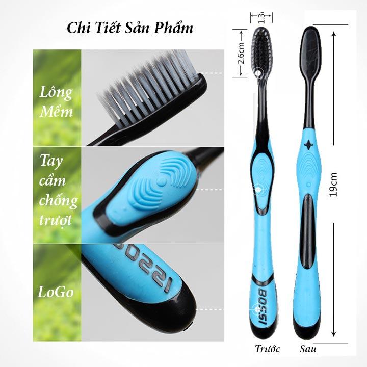 1 HỘP COMBO 30 Bàn Chải Đánh Răng Than Tre Hoạt Tính Hàn Quốc BOSSI 921 hàng loại 1 - dathang1688