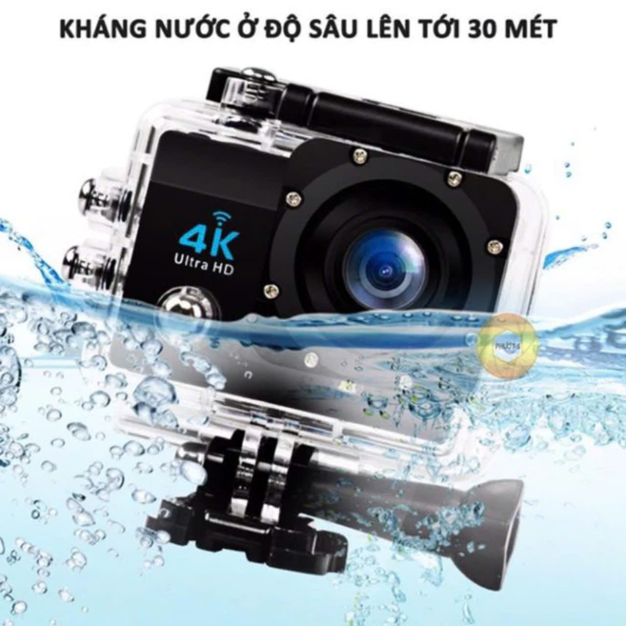 Camera Hành Trình Chống Nước Chống Rung 4K Sports Ultra HD DV Gắn Mũ Bảo Hiểm, Tay xe, gắn gương