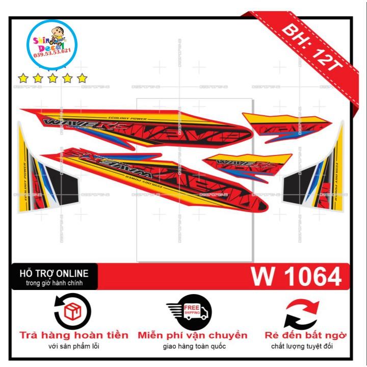 Tem xe wave RS 110 2017 dán xe đỏ