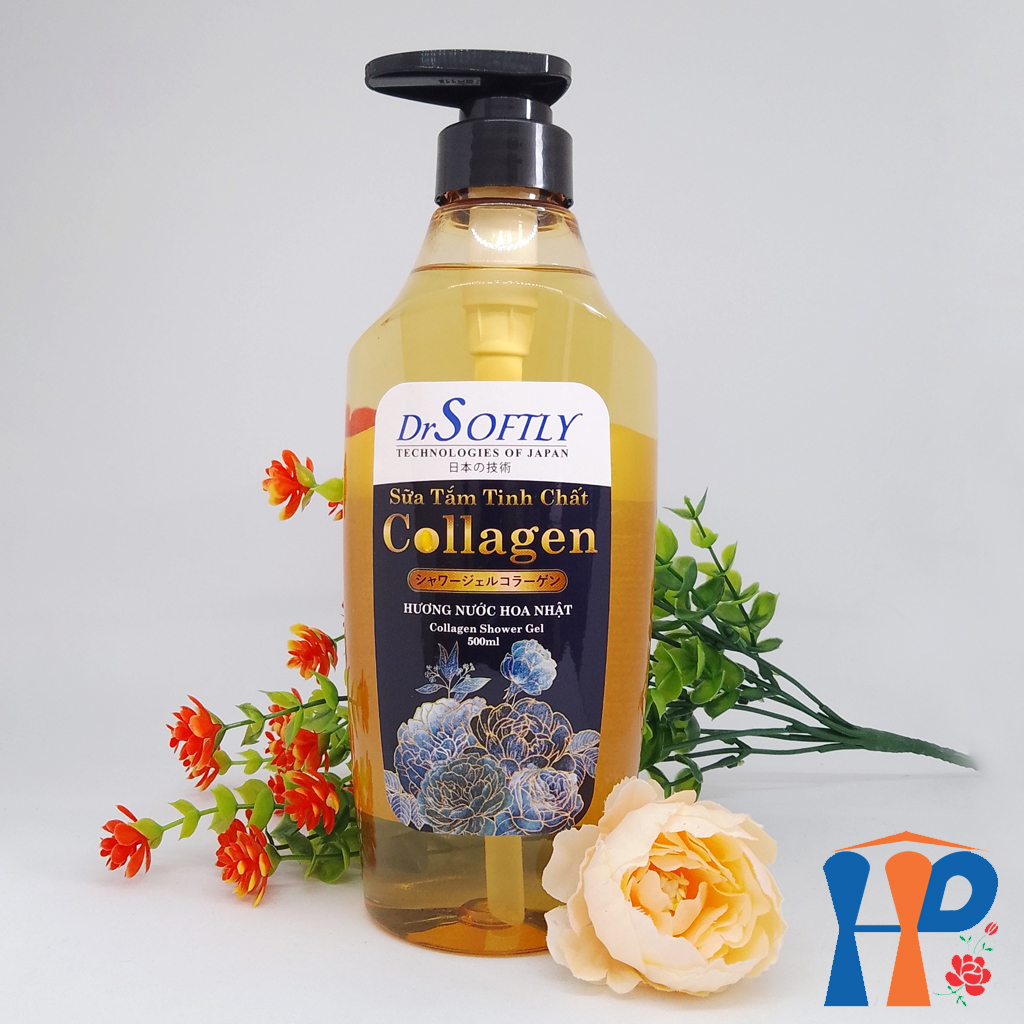 Sữa tắm tinh chất Collagen hương nước hoa Nhật DrSoftly Camellia Perfume Shower Gel Hani Peni