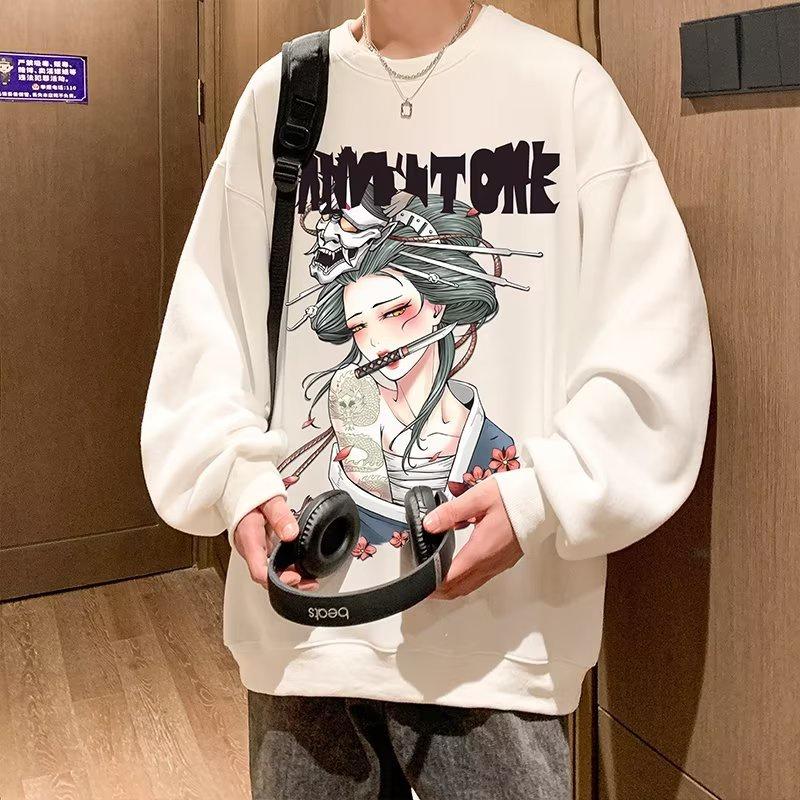Áo Sweater Tay Dài Dáng Rộng In Họa Tiết Graffiti Nhảy Múa Thời Trang Mùa Thu Cho Nam Và Nữ size M-3XL