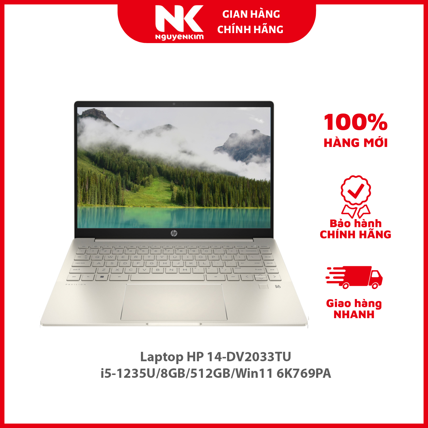 Laptop HP 14-DV2033TU i5-1235U/8GB/512GB/Win11 6K769PA - Hàng chính hãng