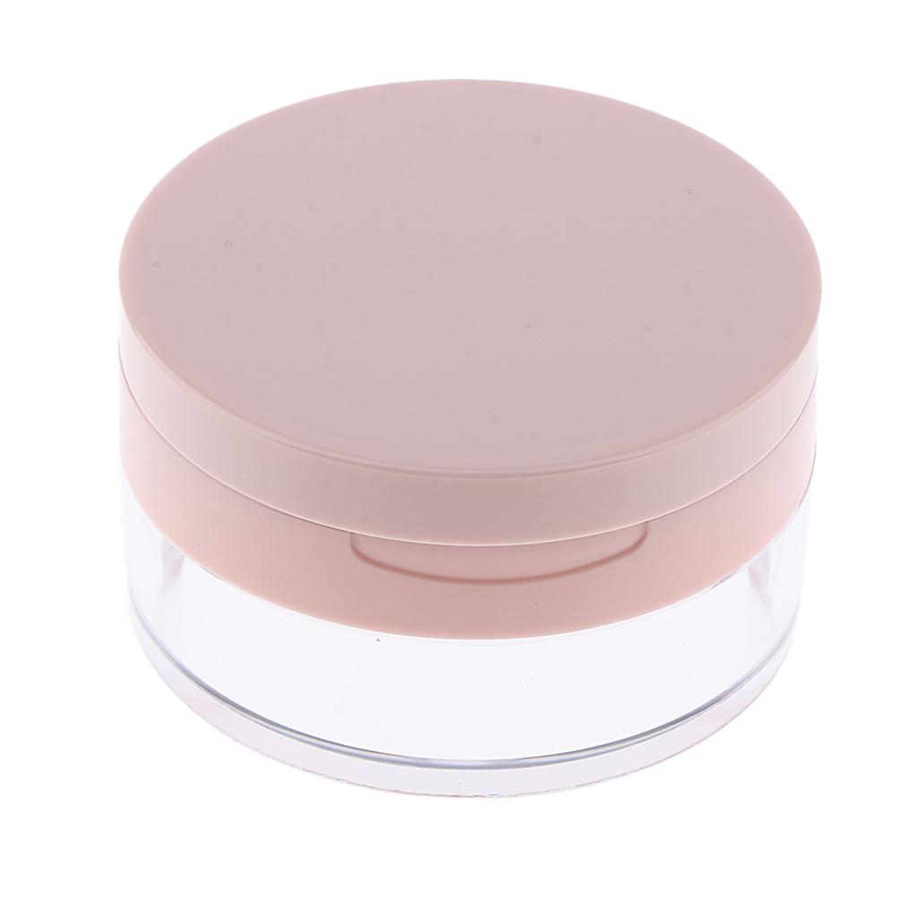 Powder Container Smooth Minerals Powder Foundation Storage Box Empty Case for Loose Powder,Finishing Powder,Glitter,Makeup,Cosmetic,Travel,Blusher