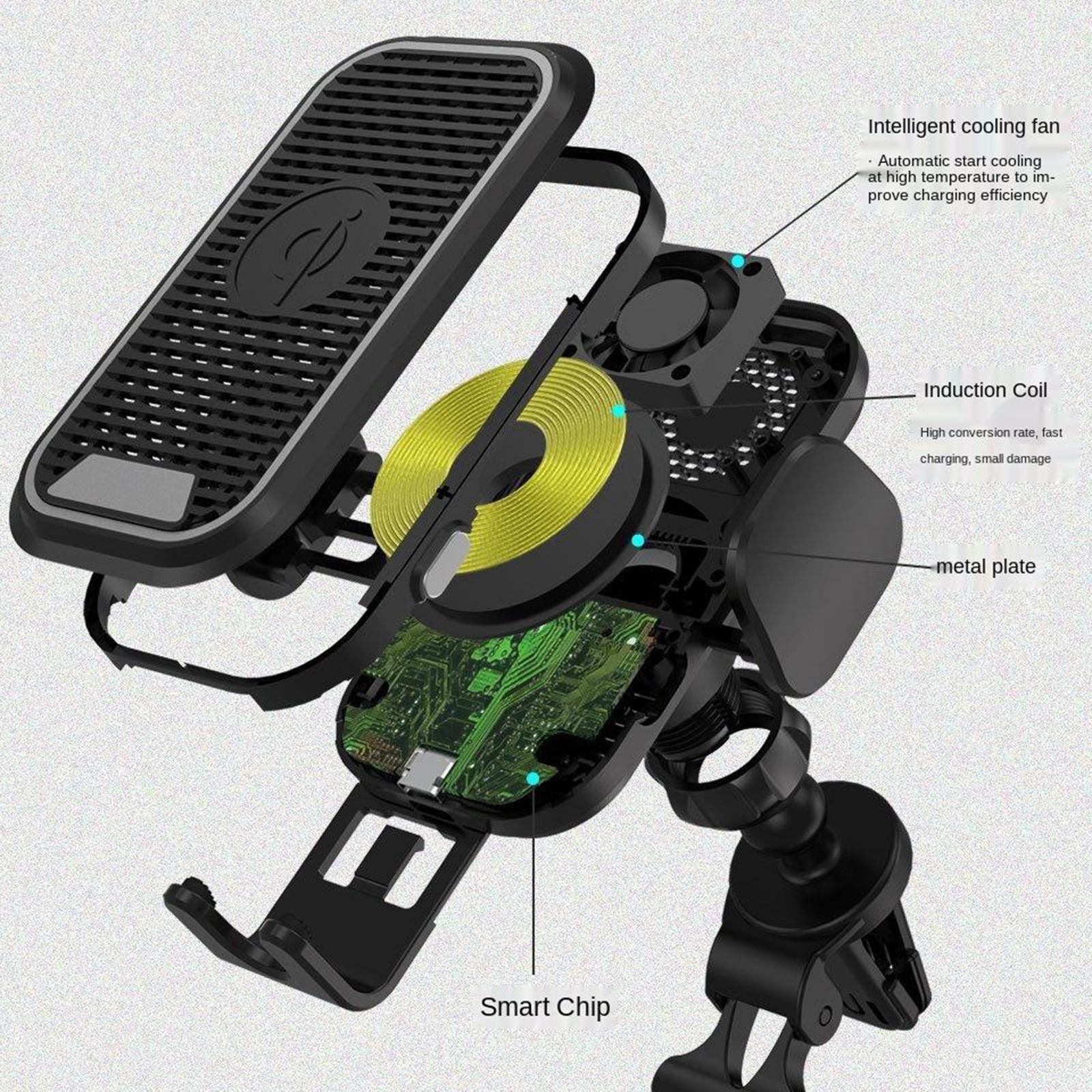 15W Charger Phone Holder Fast Charging Automatic Clamping NEW