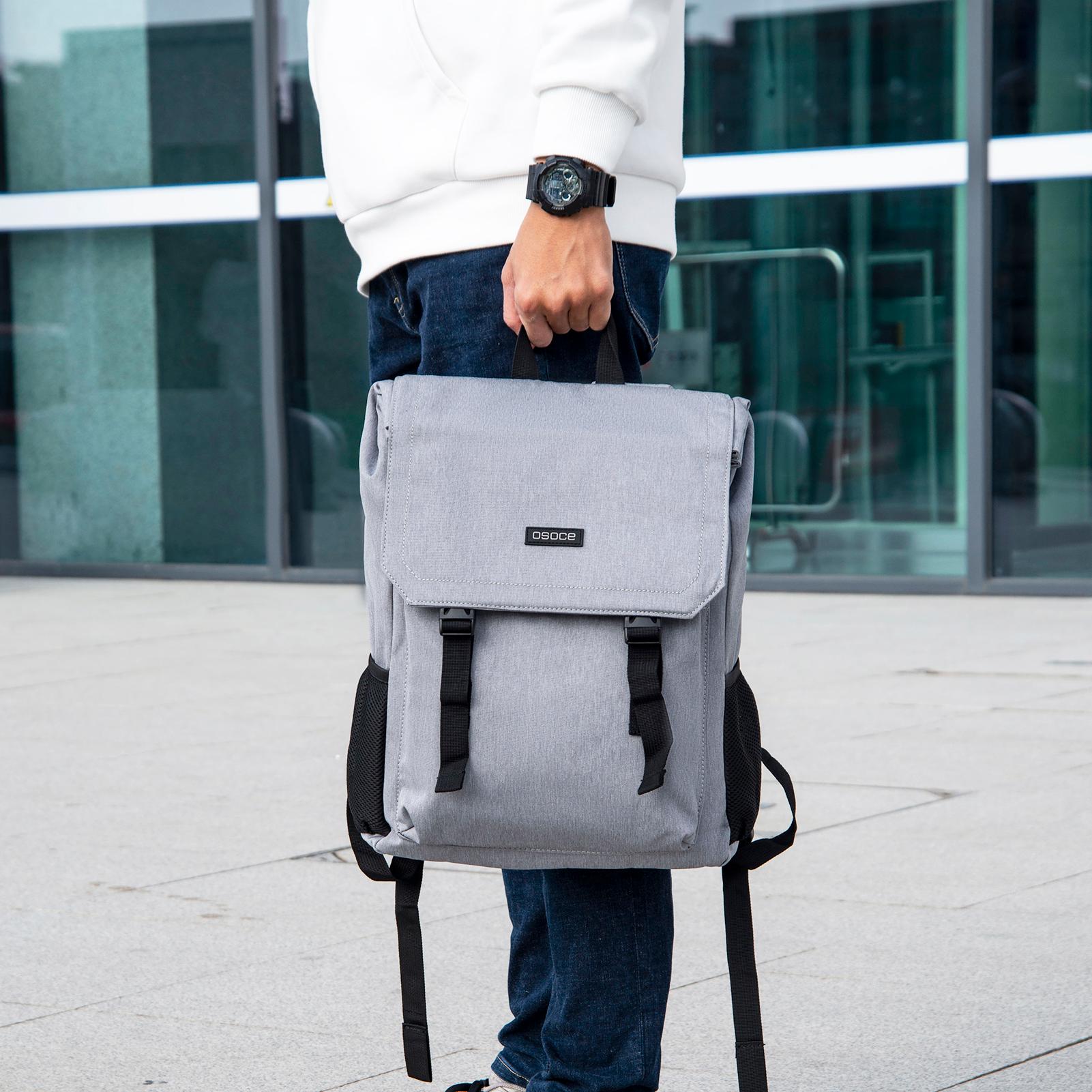 Balo máy tính xách tay 15.6 inh, balo học sinh, thiết kế đơn giản, chất liệu vải chống thấm nước