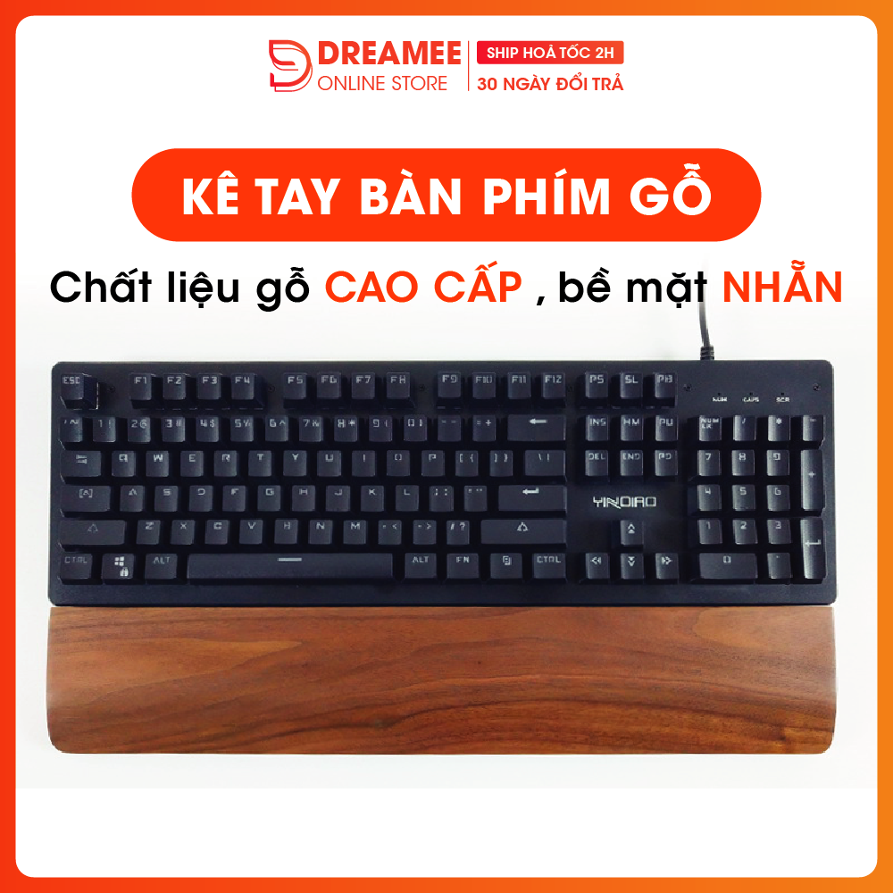 Kê tay bàn phím bằng gỗ Fullsize, TKL - Thiết kế tinh giản với chất liệu gỗ, dành cho bàn phím cơ