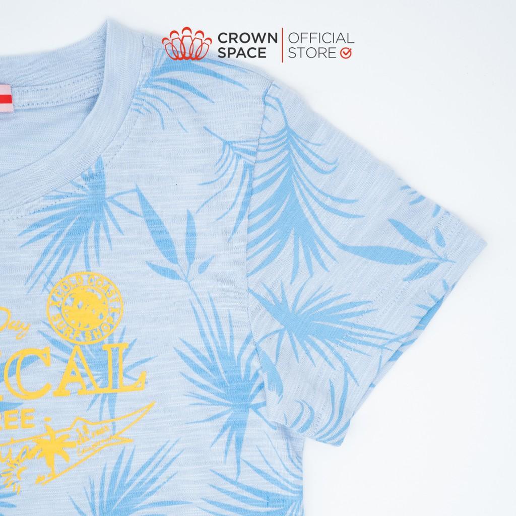 Áo Phông Tropical Cho Bé Trai Crown Kids Fashion CKBS2110803 TShirt Vải Cotton Thoáng Mát Từ Size 2-9