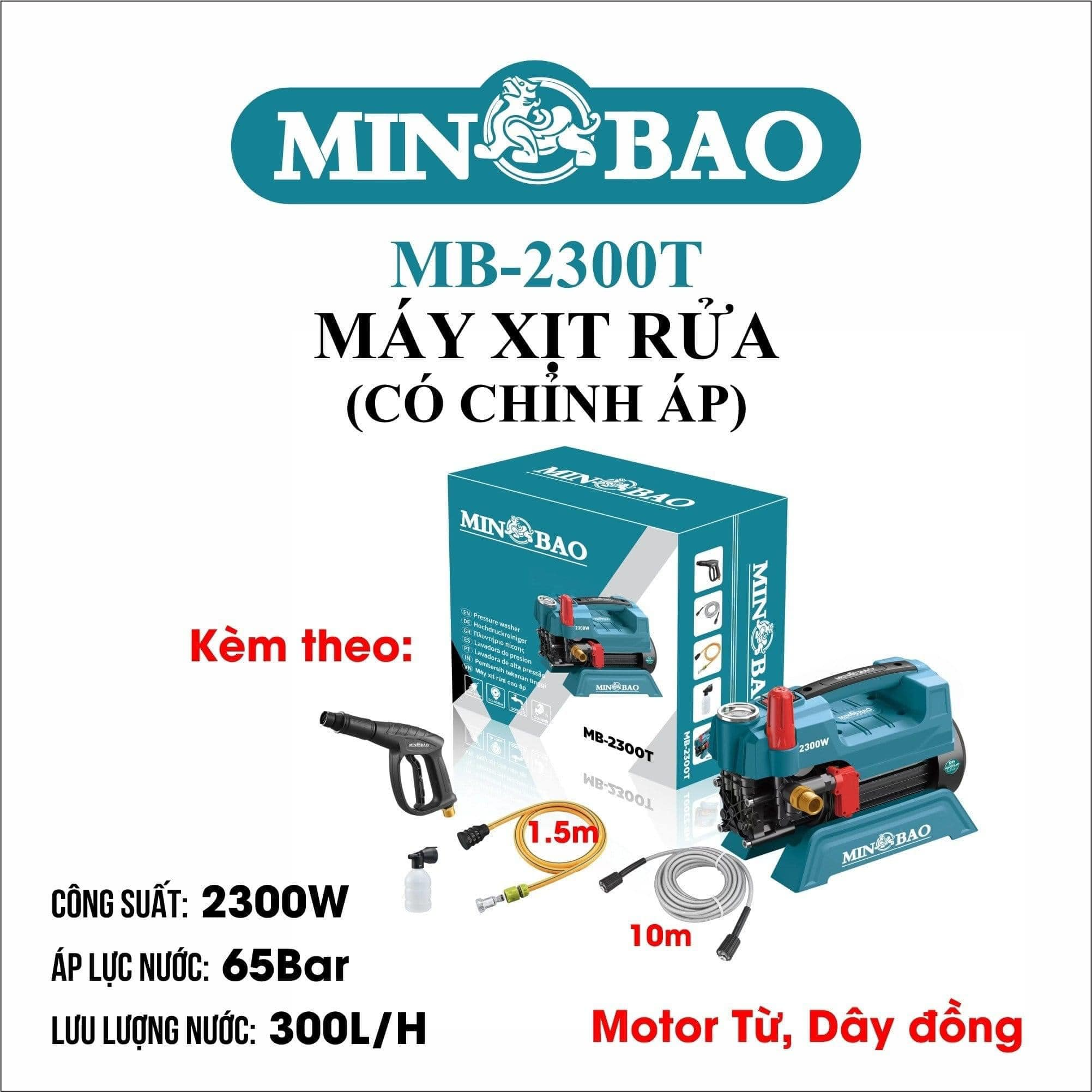 MÁY XỊT RỬA 2300W MB-2300T MINBAO -HÀNG CHÍNH HÃNG