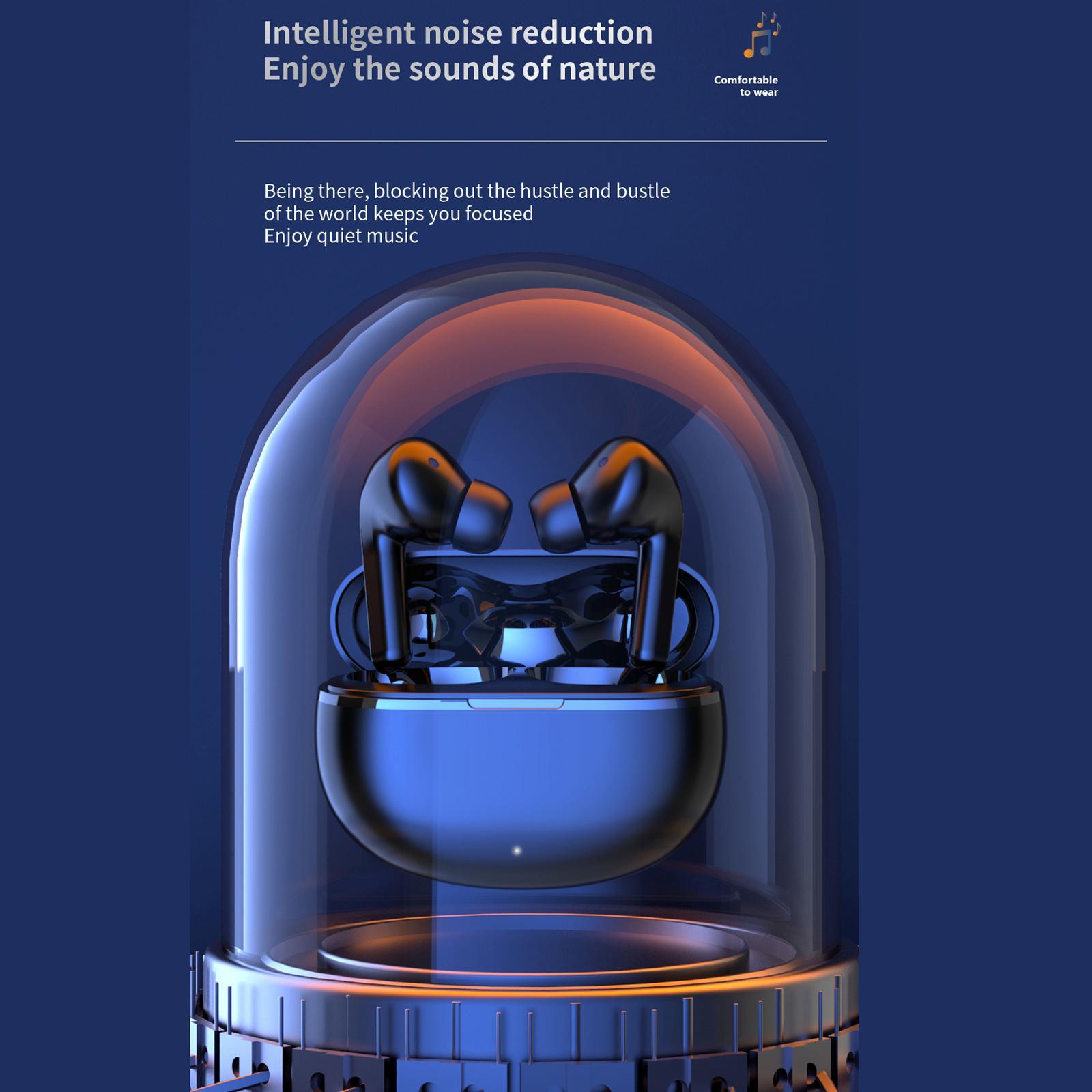 In Ear Earbuds V5.3 Earphones Comfortable Wear Hands Free  Control Sports Earphones Black Headphones for Workout Driving