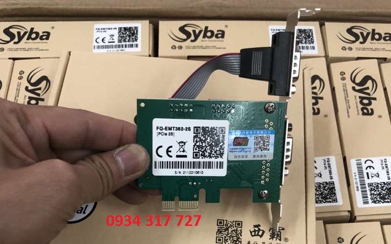 Card chuyển đổi PCI E sang 2 Com, 4 Com, 8 com ( RS232) Syba cao cấp