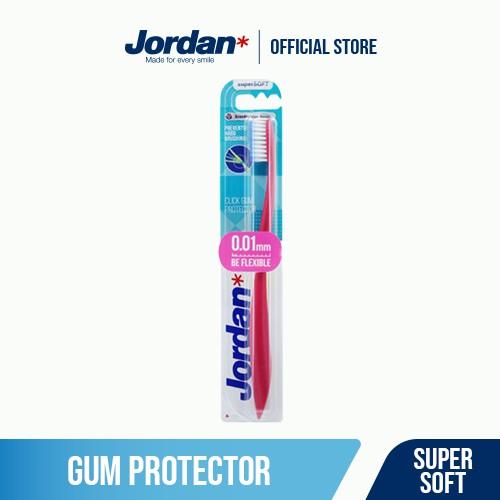 Combo 4 Bàn chải đánh răng Jordan Click Gum Protector, Lông siêu mềm mỏng 0.01mm