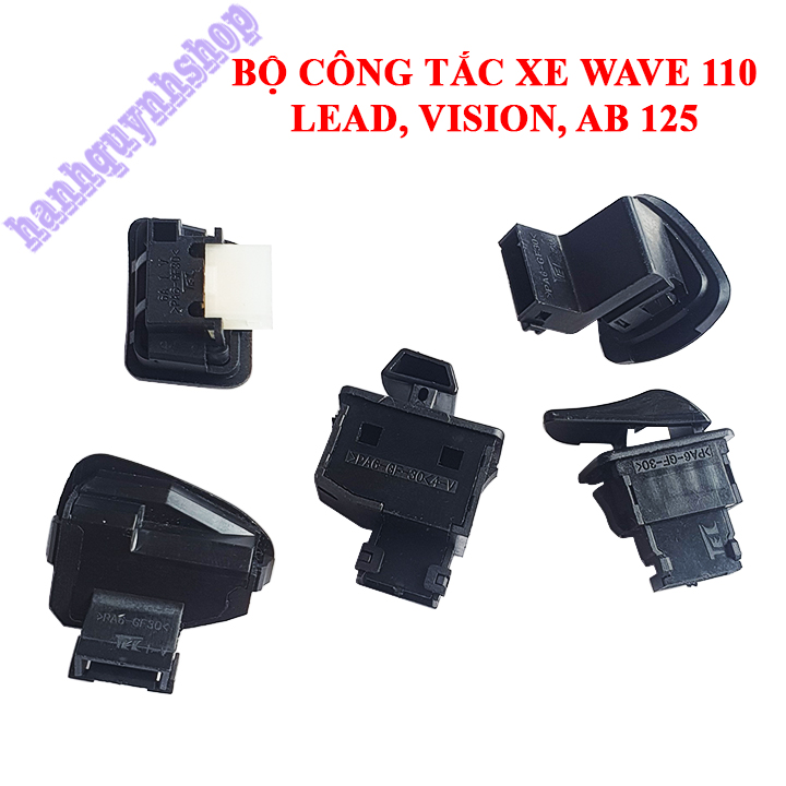 Bộ nút công tắc xe Wave 110, Lead, Vision, AB 125 đời từ 2013 đến 2018