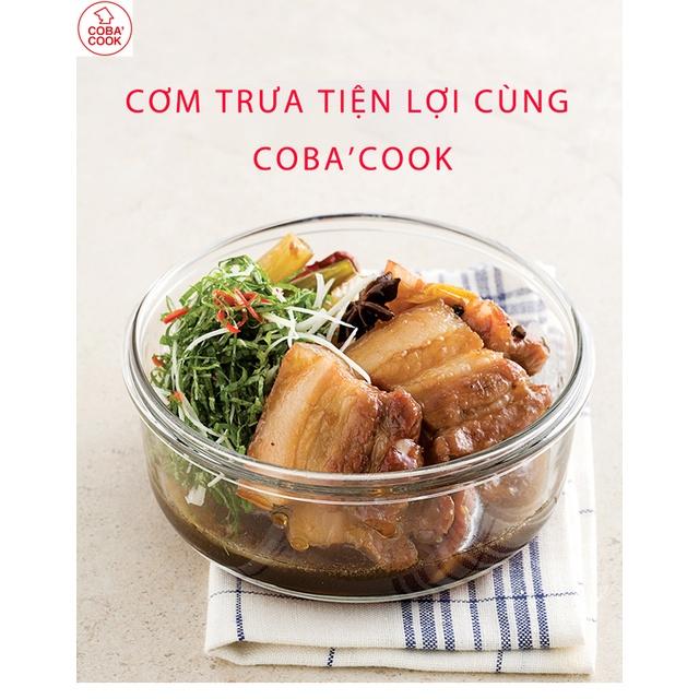 Bộ 3 hộp thủy tinh COBA'COOK  trữ thực phẩm hình tròn chịu nhiệt 1 hộp 950ml 2 hộp 620ml COBA'COOK - CCR9R63