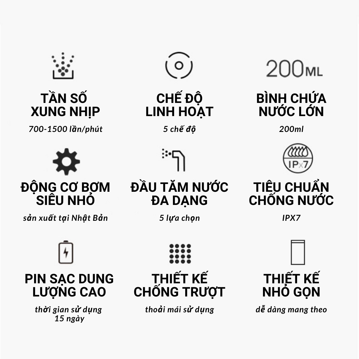 Tăm Nước Cầm Tay UNIQ Smile F1 Nhật Bản Cao Cấp Máy Vệ Sinh Răng Miệng Mini Tốt Xịt Xỉa Rửa Làm Sạch Kẽ Răng Niềng Dụng Cụ Cạo Lưỡi Waterpik May Tam Nuoc Du Lịch Không Dây Nhập Khẩu