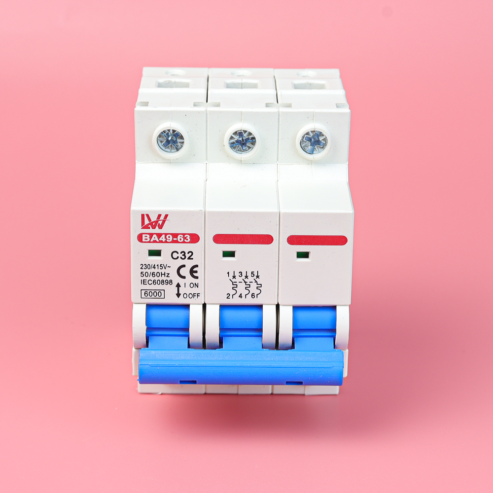 Aptomat ngắt mạch LW MCB AC 3P CB tép  Bảo vệ quá tải ngắn mạch