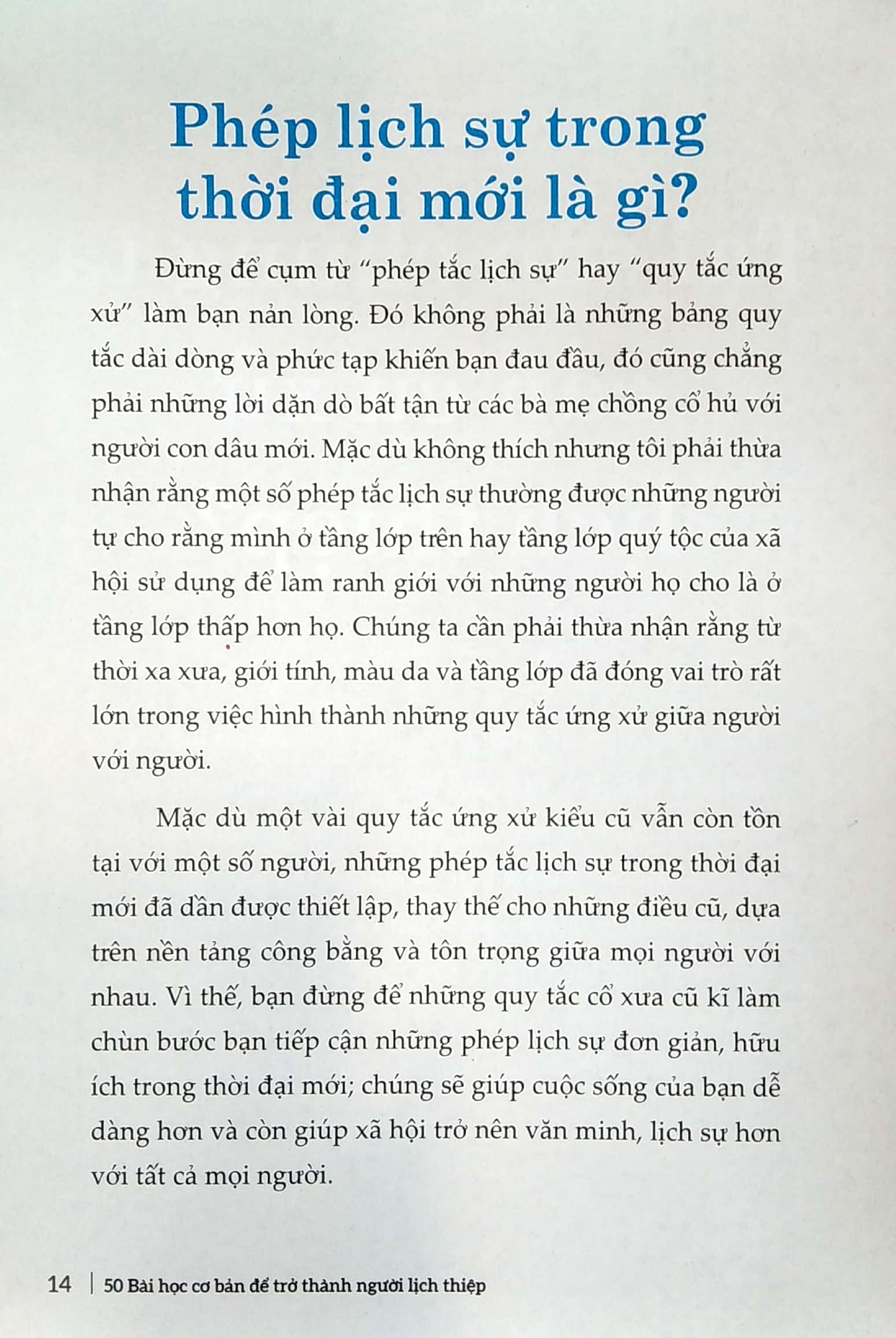 50 Bài Học Cơ Bản Để Trở Thành Người Lịch Thiệp
