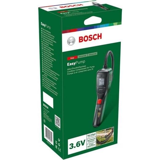 Máy Bơm Hơi Mini Cầm Tay Bosch Easy Pump, Máy Bơm Xe Hơi, Xe Máy, Nhập Đức, BH 12 Tháng