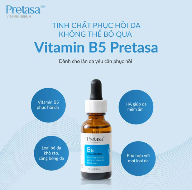 Serum Cấp Ẩm Phục Hồi Da Pretasa B5 30ml