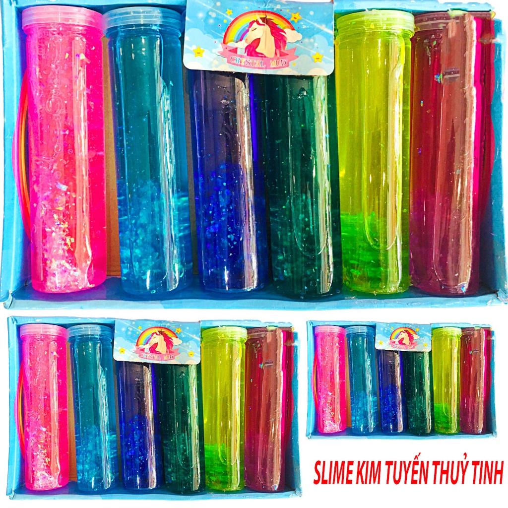 SLIME KIM TUYẾN THUỶ TINH LOẠI TO 6 màu Slam thiết kế độc đáo ấn tượng squishy