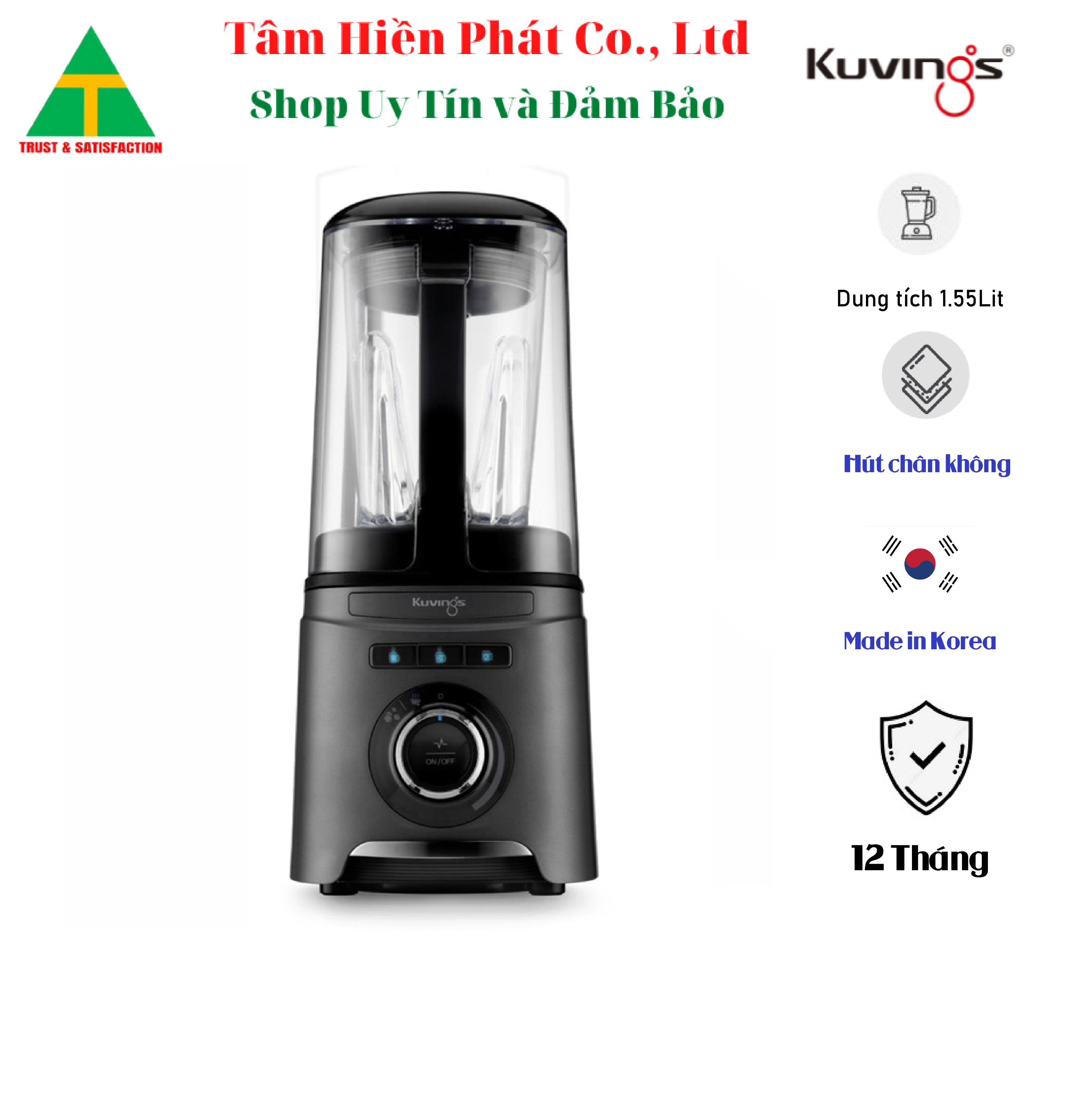 Máy xay sinh tố chân không 3 trong 1 Kuvings SV-400MB (1.55L) - Hàng chính hãng