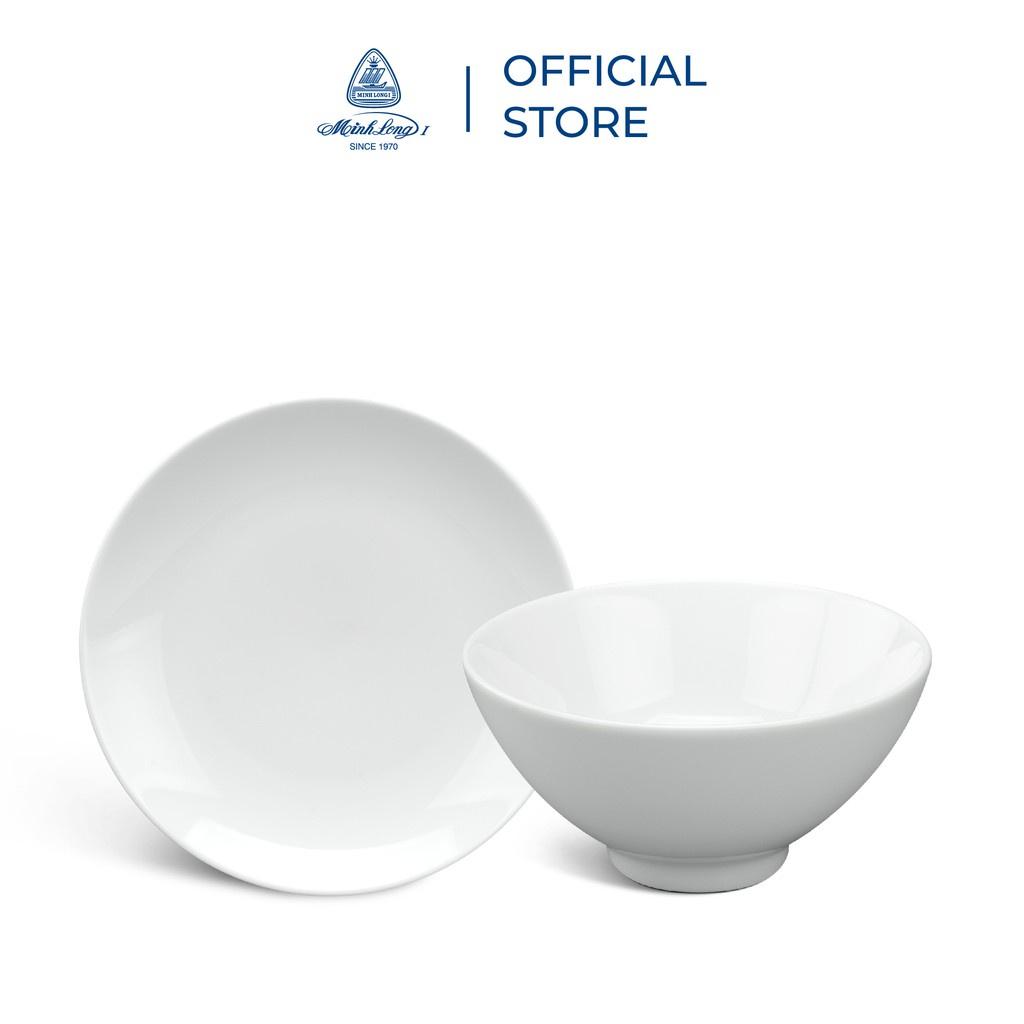 Bộ chén dĩa sứ Minh Long 36 sản phẩm - Daisy - Trắng