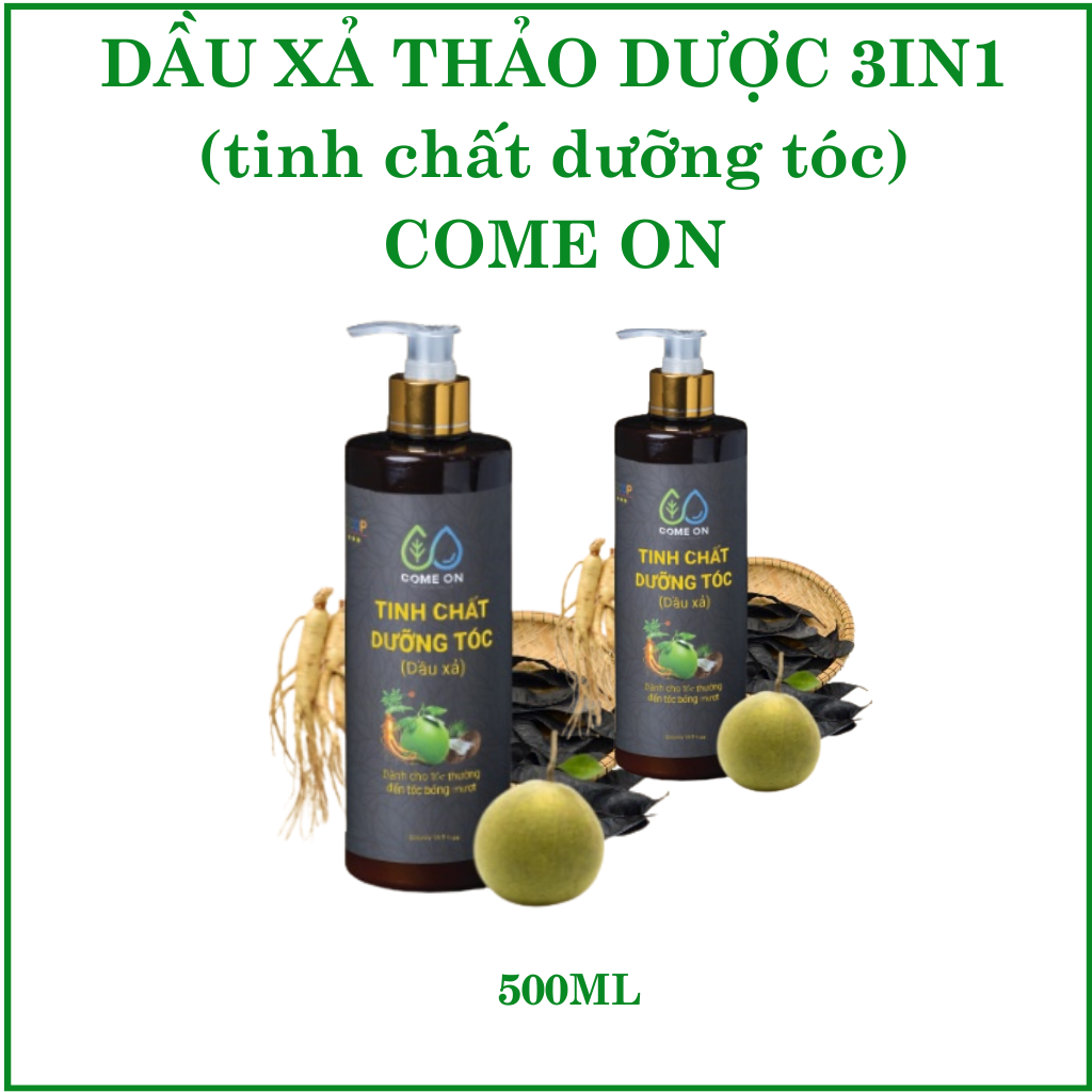 Dầu xả thảo dược dưỡng chất Come On chai 500ml dầu xả nuôi dưỡng tóc, giúp tóc chắc khỏe, óng mượt