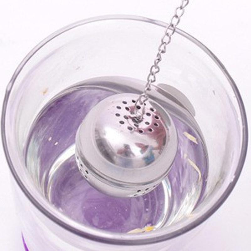 1PC New Stainless Steel Ball Tea Infuser Mesh Filter Strainer W/hook Loose Tea Leaf Spice Home Tea Strainer Kitchen Accessories