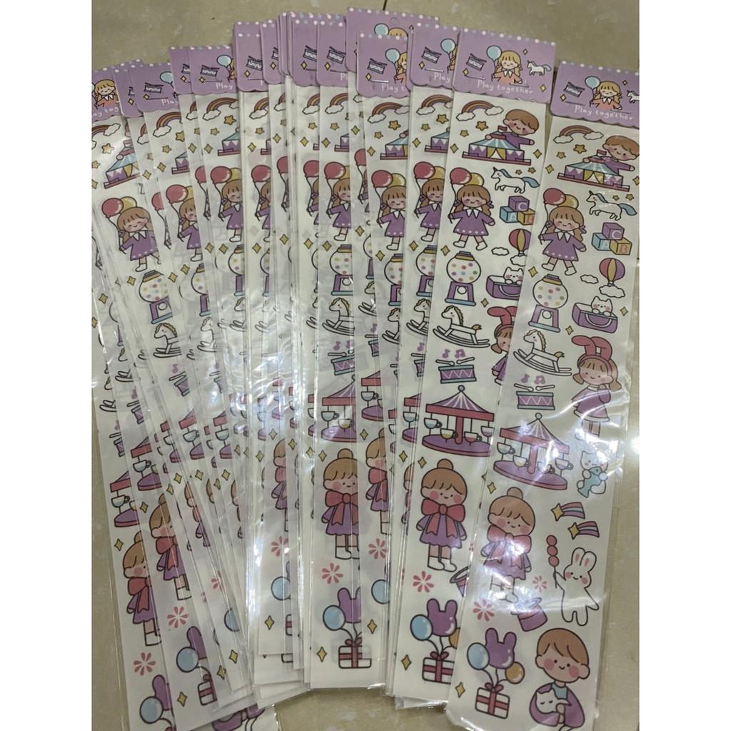 Sticker Trang Trí Vở Học sinh Đồ Dùng Cá Nhân Họa Tiết Nhân Vật Hoạt Hình