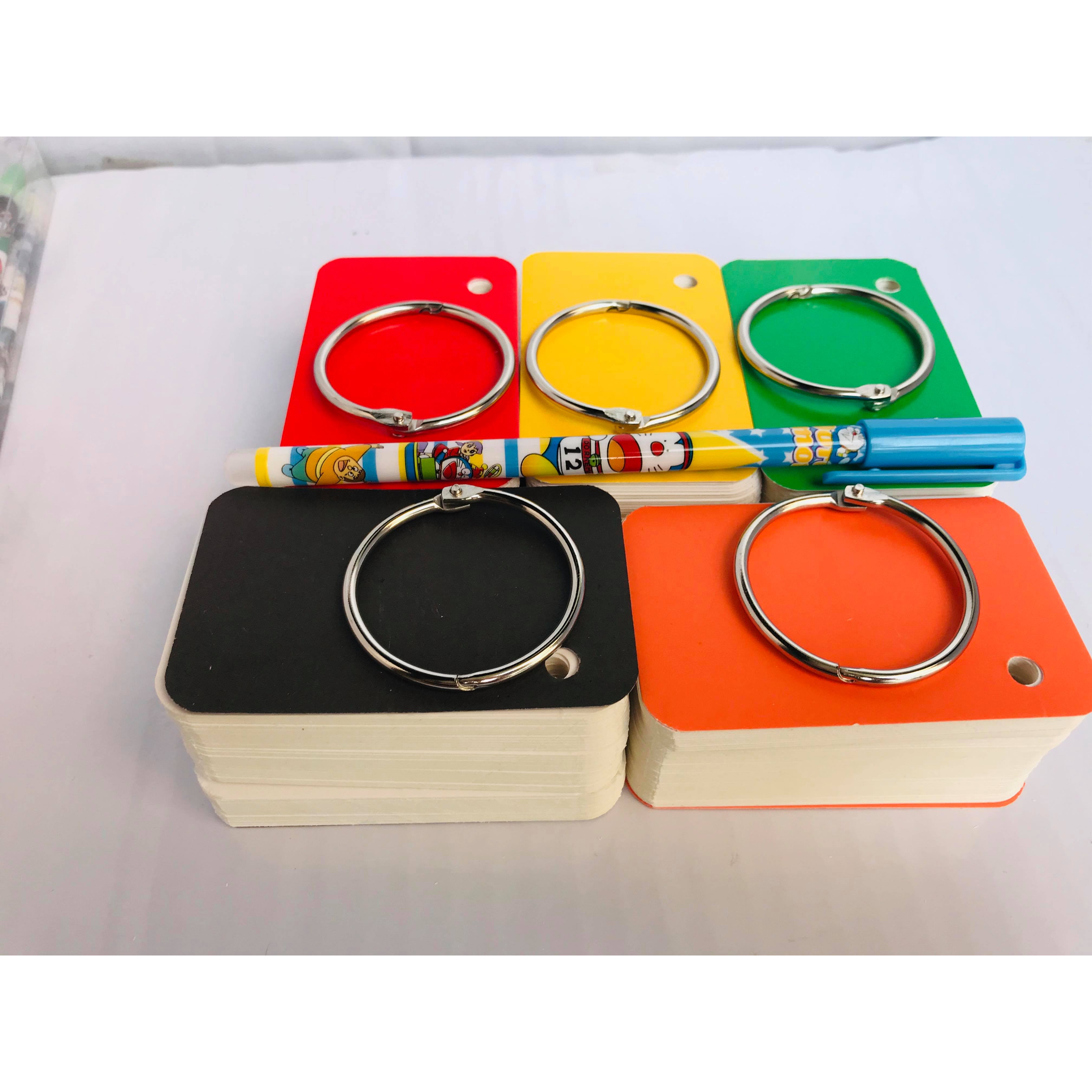 5 bộ flashcard trắng tặng kèm bút thần kỳ dễ thương