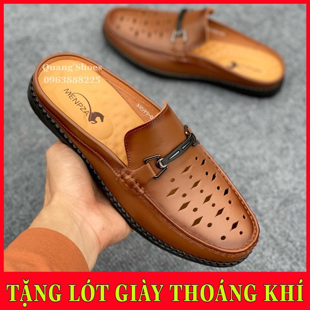 Giày lười hè... Giày sục da nam - Bảo hành 1 năm