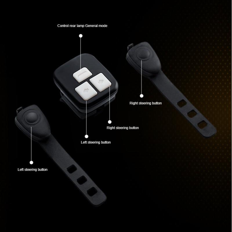 Đèn hậu xe đạp có thể sạc lại USB không dây đèn sau xe đạp từ xa rẽ phải trái Đèn báo hiệu phanh xe đạp thông minh 8 kiểu xe