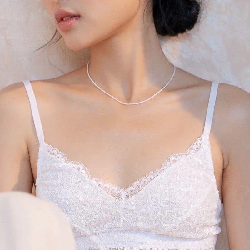 Dây chuyền nữ kiểu xù chất liệu bạc s925 MS09d