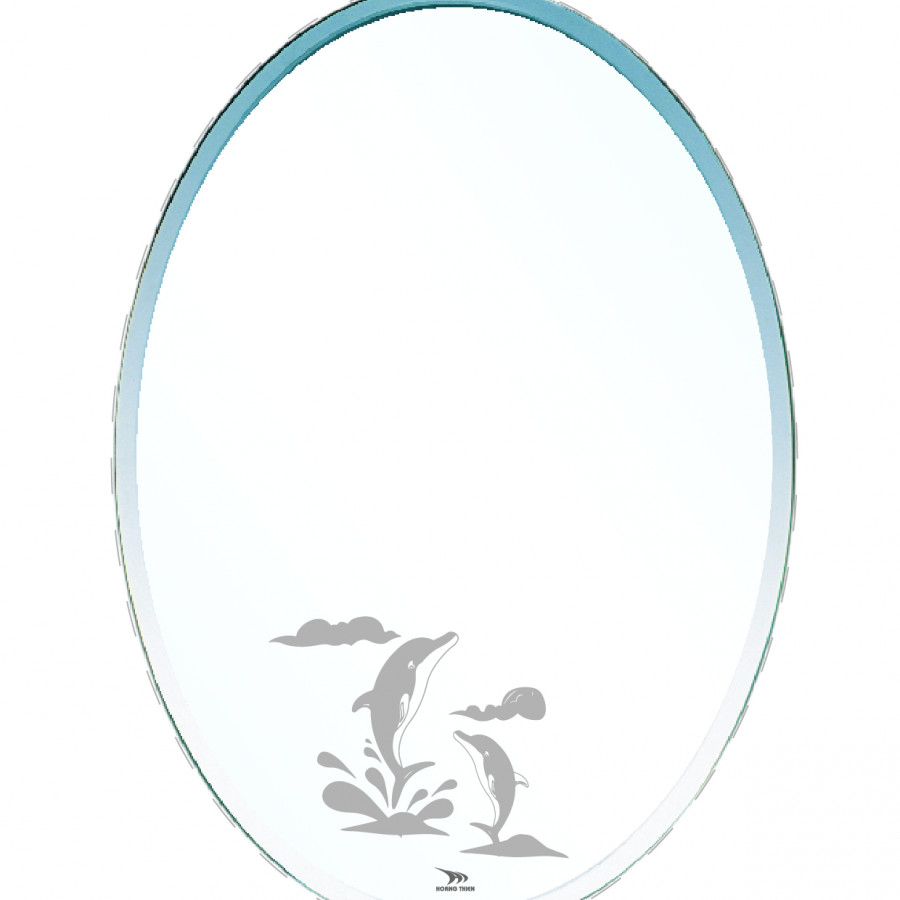 Gương oval hoa văn Hoàng Thiện HT 752