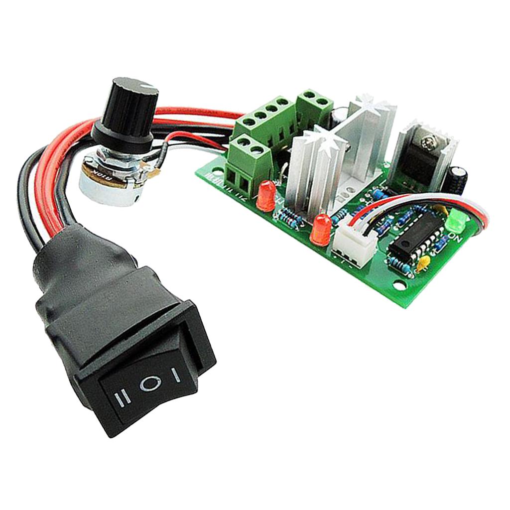 DC 6-30V 10A PWM Motor  Controller CW CCW Reversible 12V 24V 30V